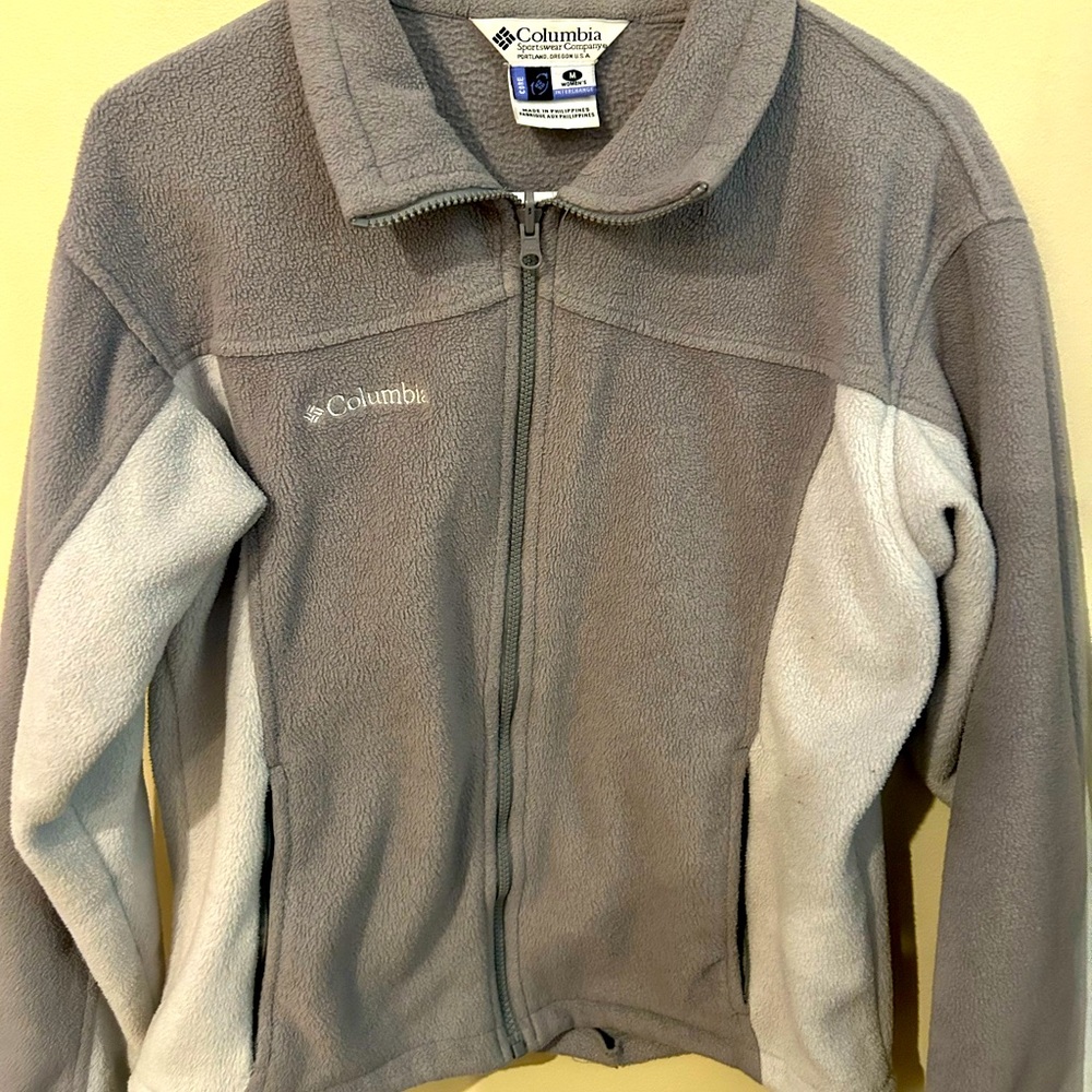Columbia gray and light gray zippered jacket